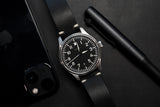 Black Horween Chromexcel Vintage Leather Watch Strap