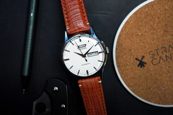 Carrot Palmellato Padded Leather Watch Strap