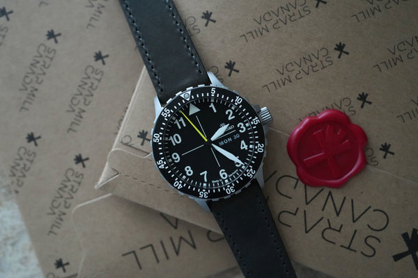 Grey Mozart Leather Strap