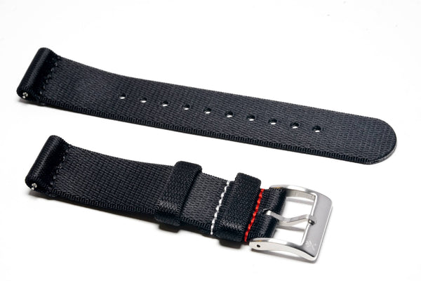 Black 2-Piece Loop Seatbelt Watch Strap – Strap Mill Canada