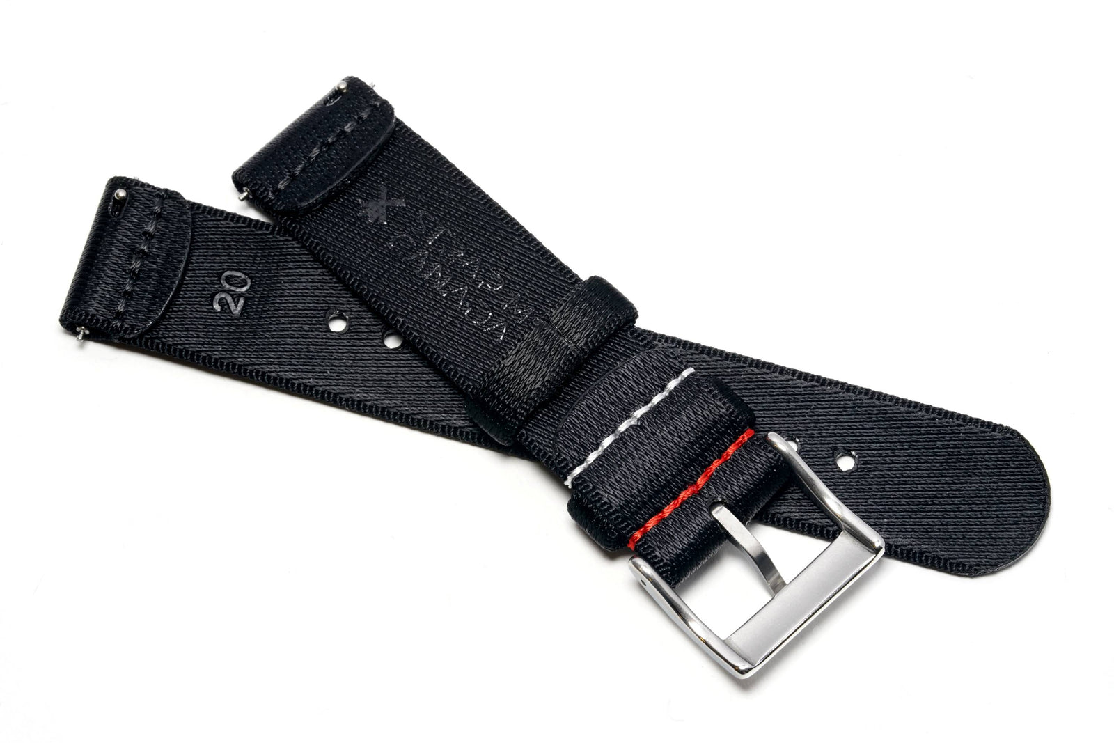 Black 2-Piece Loop Seatbelt Watch Strap – Strap Mill Canada