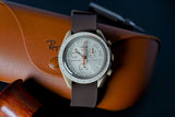 Brown Single Pass Fluorine Rubber Watch Strap