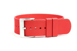 Red Single Pass Fluorine Rubber Watch Strap