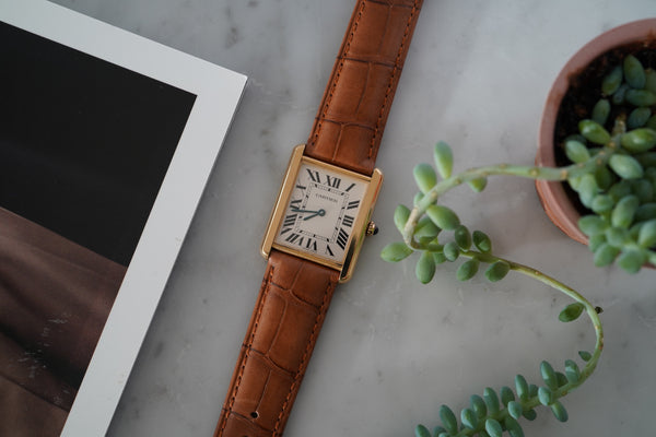 Brown Alligator Leather Watch Strap
