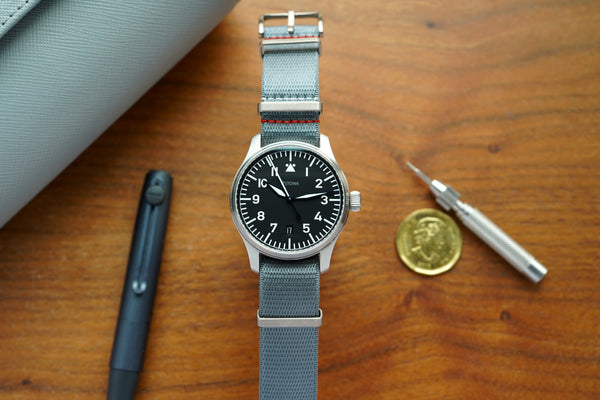 Grey DLC Loop Seatbelt Watch Strap