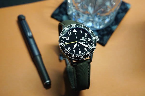 Olive Deployant Clasp Rubber Strap