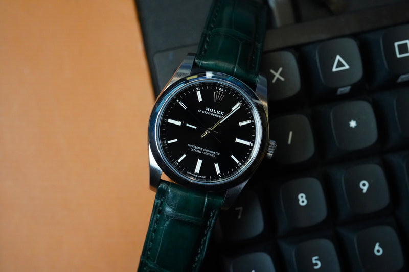 Green Alligator Leather Watch Strap