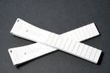 White Ratchet Clasp Rubber Strap