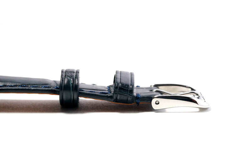Blue Alligator Leather Watch Strap