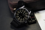 Black DLC 2-Piece Loop Seatbelt Watch Strap