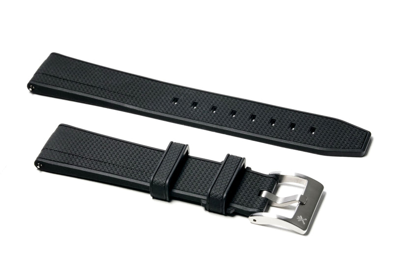 Black Engineer I Fluorine Rubber Watch Strap