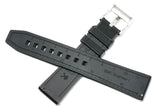 Black Engineer I Fluorine Rubber Watch Strap