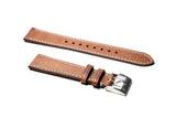 Cognac Roccia Leather Watch Strap