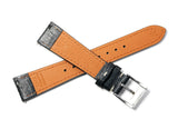 Nero Roccia Leather Watch Strap