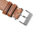Cognac Roccia Leather Watch Strap