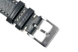 Nero Roccia Leather Watch Strap