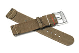 Bronze Olive 2-Piece Ribbed Nylon Watch Strap