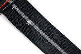Black and Grey Loop Seatbelt Single Pass Watch Strap