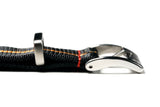 Black and Orange Loop Seatbelt Single Pass Watch Strap