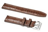 Brown Alligator Fluorine Rubber Watch Strap