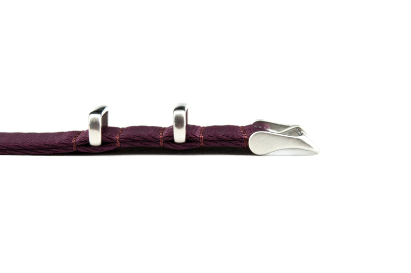 Burgundy Thin Seatbelt Nylon Watch Strap (Classic Length)