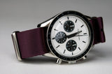 Burgundy Thin Seatbelt Nylon Watch Strap (Classic Length)