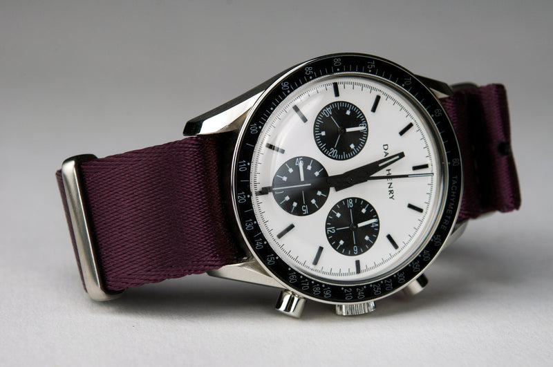 Burgundy Thin Seatbelt Nylon Watch Strap (Classic Length)