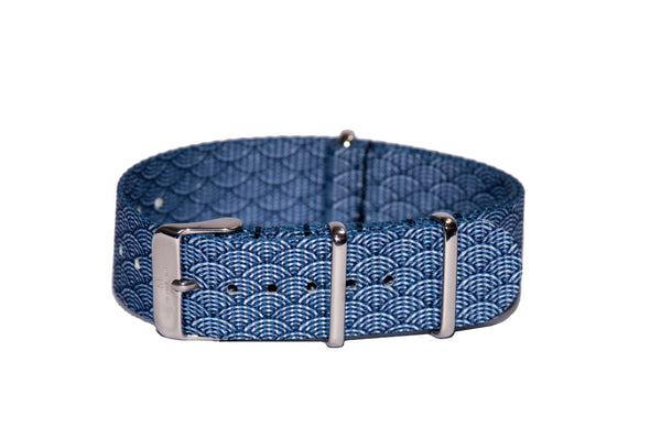 22mm Tidal Wave Nylon Watch Strap (Classic Length)