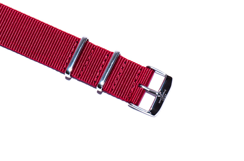 Canadian Red Nylon Watch Strap (Classic Length)