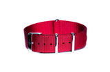 22mm Canadian Red Nylon Watch Strap (Classic Length)