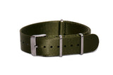 Olive Thin Seatbelt Nylon Watch Strap (Classic Length)