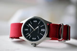 22mm Canadian Red Nylon Watch Strap (Classic Length)