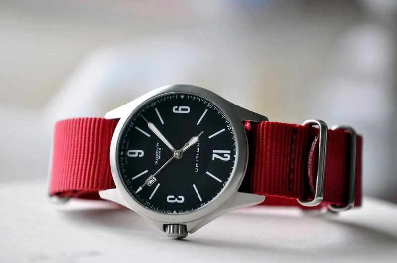 Canadian Red Nylon Watch Strap (Classic Length)