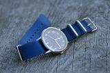 22mm Ocean Blue Nylon Watch Strap (Classic Length)