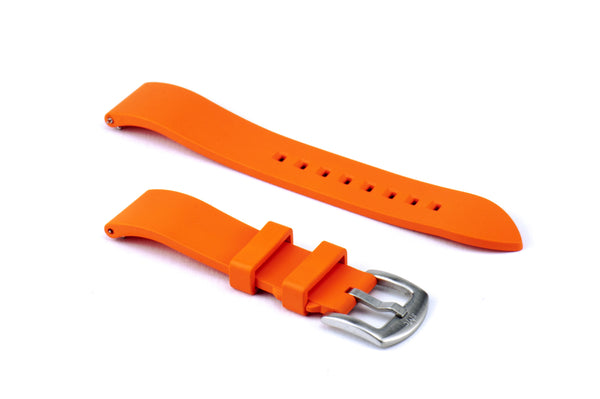 SMC Rubber - Orange Basic Vulcanized Rubber Strap