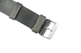 Grey 2-Piece Thin Seatbelt Watch Strap
