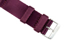 Burgundy 2-Piece Thin Seatbelt Watch Strap