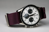 Burgundy Thin Seatbelt Nylon Watch Strap