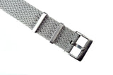 Silver Single Pass Seatbelt Watch Strap