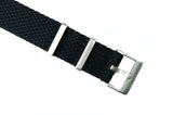 Black Single Pass Seatbelt Watch Strap
