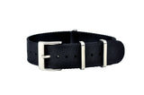 Black Seatbelt Nylon Watch Strap