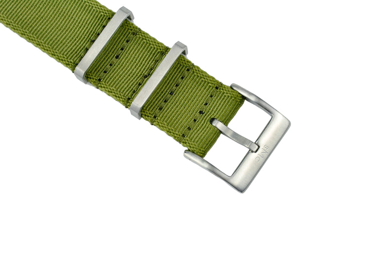 Moss Green Seatbelt Nylon Watch Strap