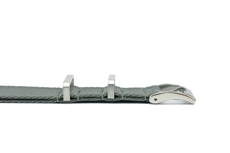 Grey Seatbelt Nylon Watch Strap