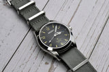 Grey Seatbelt Nylon Watch Strap