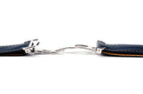 Baltic Blue Saffiano Leather Strap With Deployant Clasp
