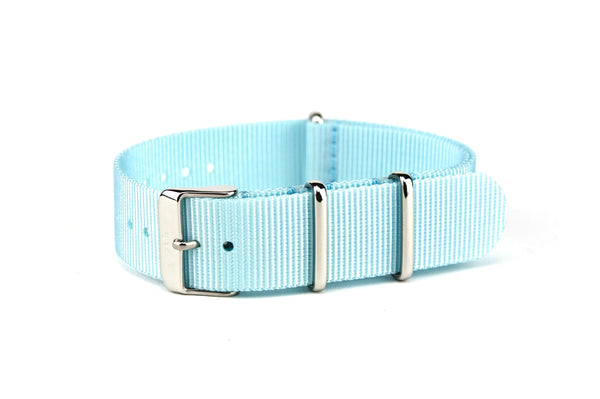 Powder Blue Nylon Watch Strap