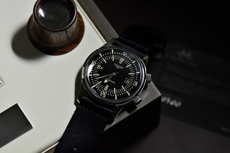 Black 2-Piece Thin Seatbelt Watch Strap (Extended Length Available)