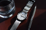 Silver Single Pass Seatbelt Watch Strap