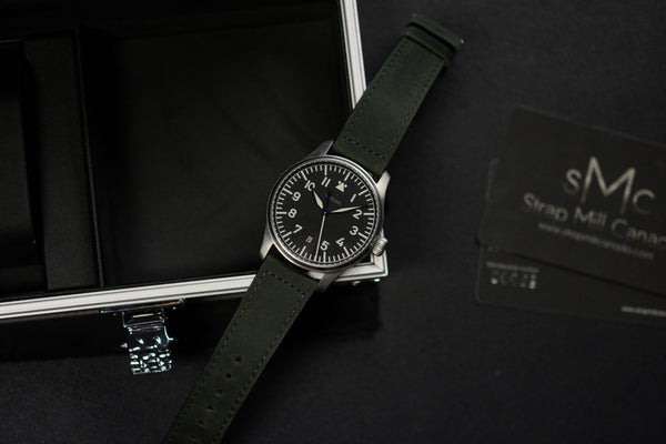 Forest Green Crazy Horse Leather Strap (Clearance)