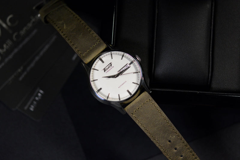 22mm Ash Grey Crazy Horse Leather Strap (Clearance)